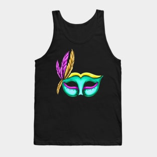 Green Mask For Mardi Gras Tank Top